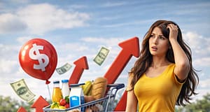 Inflácia: Čo to je a ako ovplyvňuje ceny v každodennom živote Ilustrácia rastu cien a vplyvu inflácie na každodenný život ľudí