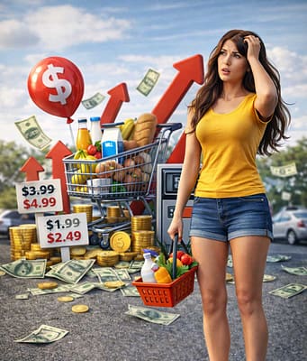 Inflácia: Čo to je a ako ovplyvňuje ceny v každodennom živote Ilustrácia rastu cien a vplyvu inflácie na každodenný život ľudí